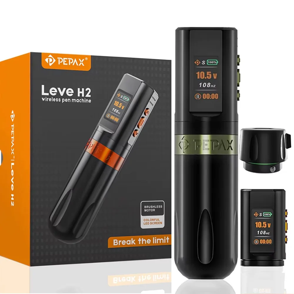 PEPAX Leve H2 Wireless Tattoo Pen Machine Brushless Motor 2000mAh Tattoo Permanent Makeup Pen Machine 3.5/4.2/5.0MM Stroke
PEPAX Leve H2 Wireless Tattoo Pen Machine Brushless Motor 2000mAh Tattoo Permanent Makeup Pen Machine 3.5/4.2/5.0MM Stroke