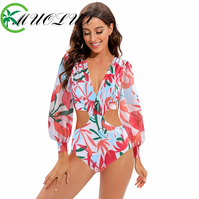 MUOLUX 2024 Open Back Long Sleeved Jumpsuit High Waisted Lace Up V-neck Swimsuit Bikini One Piece Long Sleeved Women's Swimsuit
MUOLUX 2024 Open Back Long Sleeved Jumpsuit High Waisted Lace Up V-neck Swimsuit Bikini One Piece Long Sleeved Women's Swimsuit