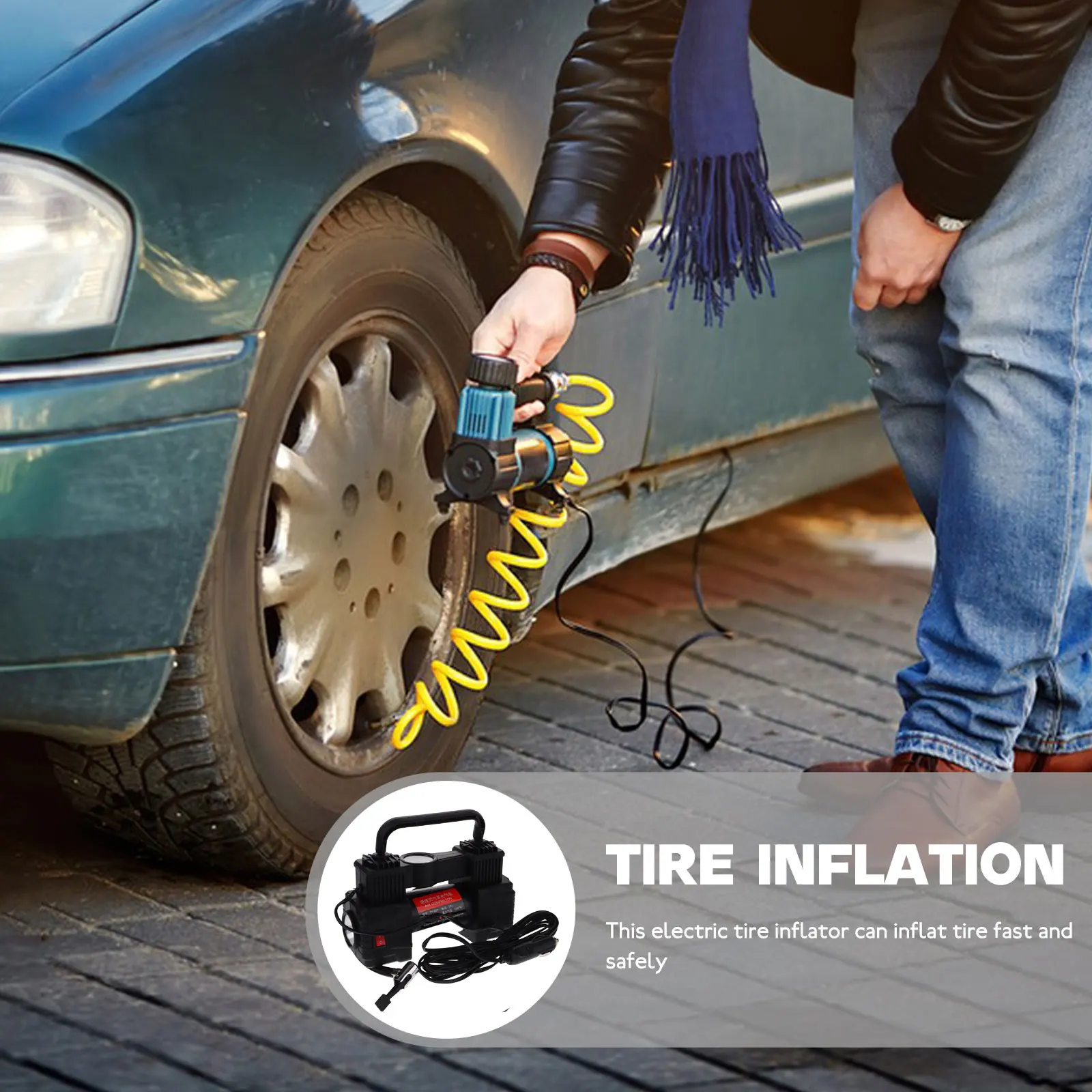 Portable Car Air Pump Tire Inflator 12V Electric Compact Air Compressor for Tires Balls Inflatables Fast Efficient
Portable Car Air Pump Tire Inflator 12V Electric Compact Air Compressor for Tires Balls Inflatables Fast Efficient