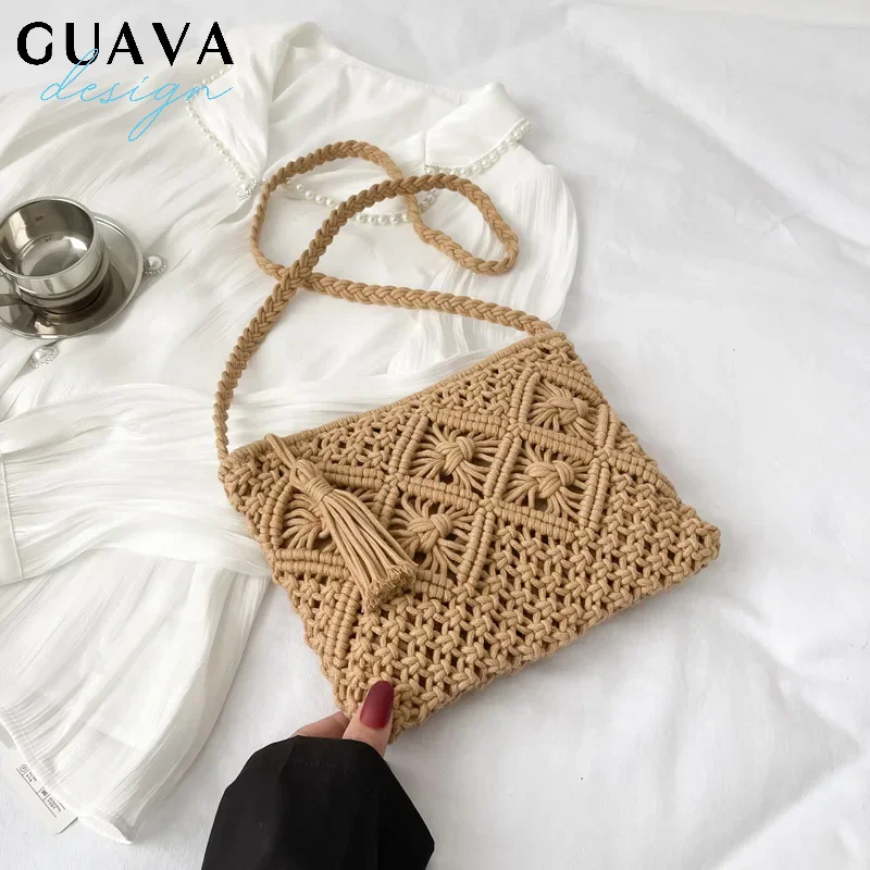 Fashion Woven Hollow Out Shoulder Bags Summer Crossbody Beach Travel Handbag Female Tassel Bag Women Messenger Bags
Fashion Woven Hollow Out Shoulder Bags Summer Crossbody Beach Travel Handbag Female Tassel Bag Women Messenger Bags