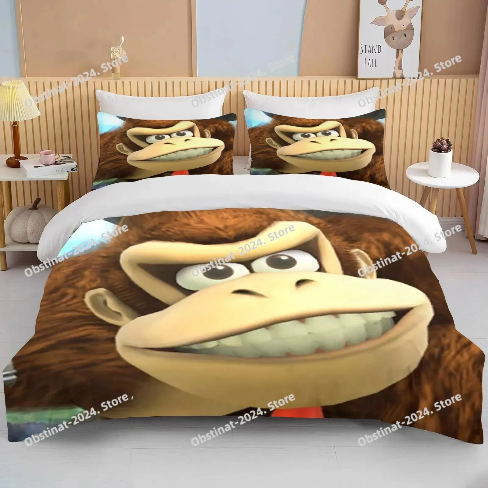 Monkey Cartoon Donkey Kong Bedding Set Duvet Cover Full Queen King Size Pillowcase Bed Printed Aldult Kid Bedroom Single Twin
Monkey Cartoon Donkey Kong Bedding Set Duvet Cover Full Queen King Size Pillowcase Bed Printed Aldult Kid Bedroom Single Twin