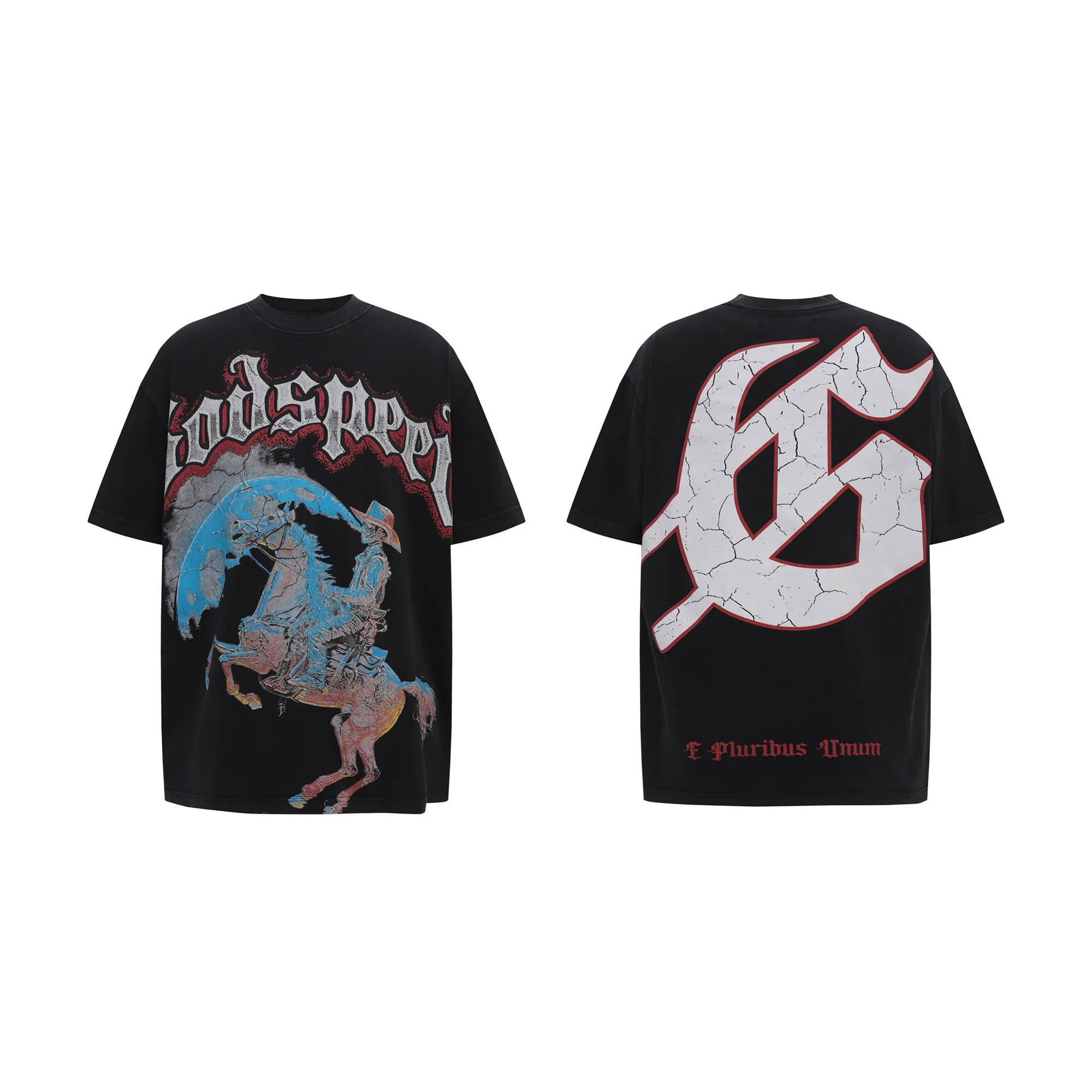 Godspeed Western Cowboy Print Letter Cra Trendy High Street Pure Cotton ex round Ne ort Sve T-irt Streetwear
Godspeed Western Cowboy Print Letter Cra Trendy High Street Pure Cotton ex round Ne ort Sve T-irt Streetwear