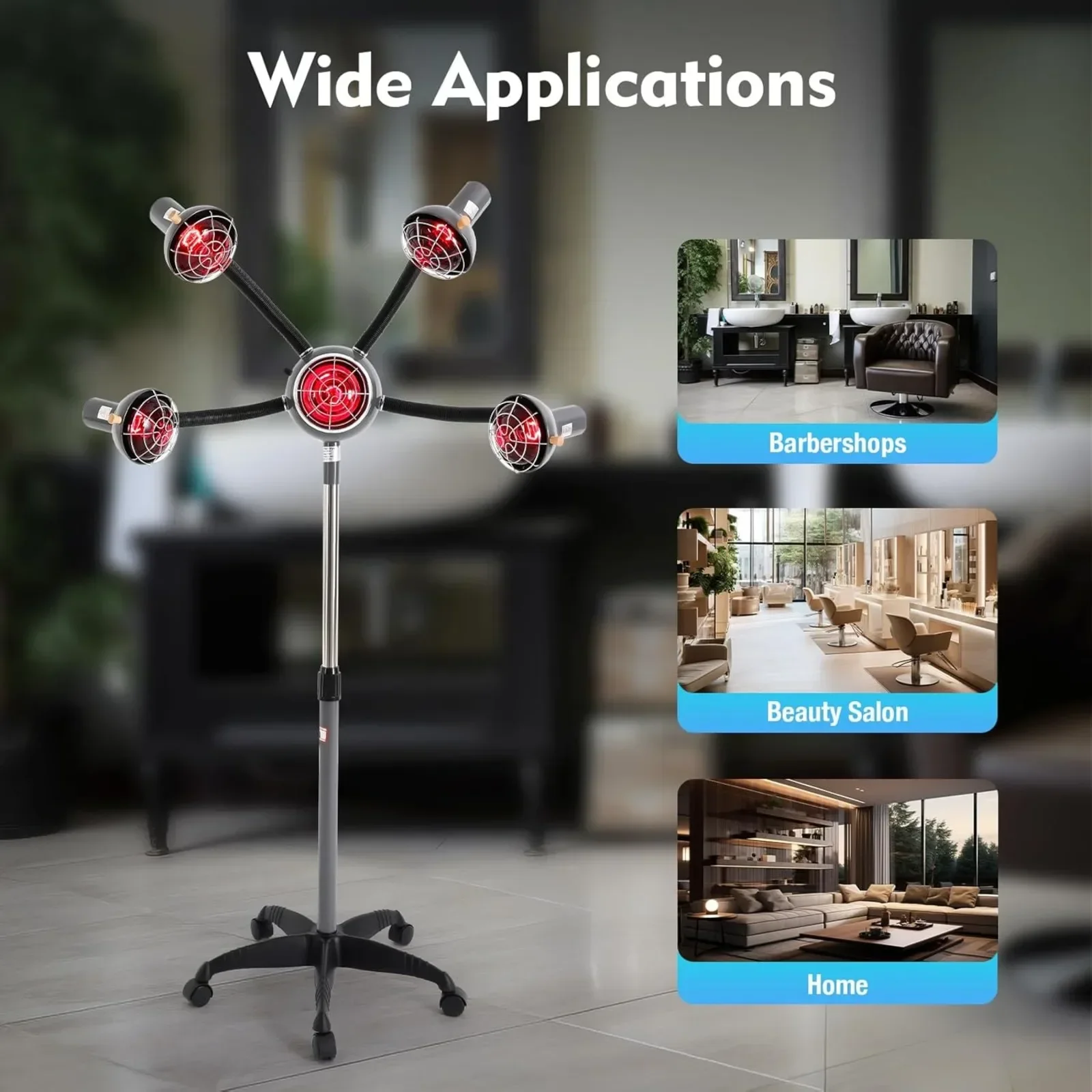 5-Head Infrared Hair Heating Lamp, Height-Adjustable Hair Coloring Processor, Infrared Hair Dryer, Hair Coloring Machine
5-Head Infrared Hair Heating Lamp, Height-Adjustable Hair Coloring Processor, Infrared Hair Dryer, Hair Coloring Machine