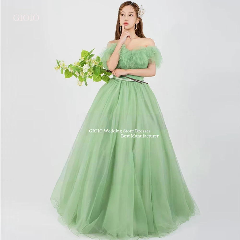 GIOIO Dreamy Romantic Light Green Wedding Dress One Shoulder Puffy Ball Gown Korean Photo Shoot Tulle Bridal Gown Customized
GIOIO Dreamy Romantic Light Green Wedding Dress One Shoulder Puffy Ball Gown Korean Photo Shoot Tulle Bridal Gown Customized