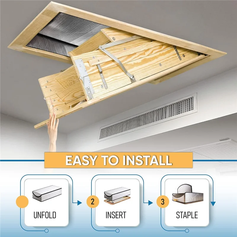 A96K-Attic Stairs Insulation Cover With Zipper Insulator Bag Energy Saving 25 X 54 X 11Inch Cover To Insulate Attic Access
A96K-Attic Stairs Insulation Cover With Zipper Insulator Bag Energy Saving 25 X 54 X 11Inch Cover To Insulate Attic Access