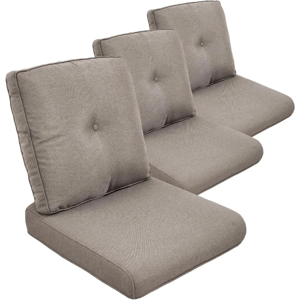 Set of 3 Waterproof Outdoor Chair Cushions, 25x22 Inches, Patio Furniture Seat Cushions
Set of 3 Waterproof Outdoor Chair Cushions, 25x22 Inches, Patio Furniture Seat Cushions