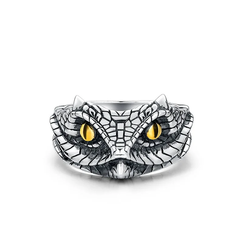 Chiba Tai Silver Horn Python Ring for Men, Open Mouth Ring Accessories, High End, niche index finger ring
Chiba Tai Silver Horn Python Ring for Men, Open Mouth Ring Accessories, High End, niche index finger ring