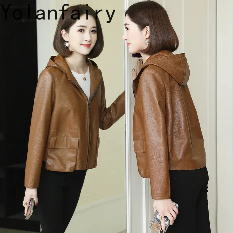2024 Spring Real Leather Jacket Women Genuine Sheepskin Leather Coat Short Hooded Leather Jackets Chaqueta Cuero Genuino Mujer
2024 Spring Real Leather Jacket Women Genuine Sheepskin Leather Coat Short Hooded Leather Jackets Chaqueta Cuero Genuino Mujer