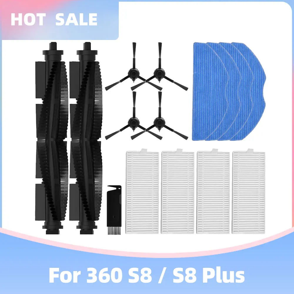Compatible For 360 S8 / S8 Plus Robot Vacuum Cleaner Replacement Spare Parts Accessories Main Side Brush Hepa Filter Mop Cloth
Compatible For 360 S8 / S8 Plus Robot Vacuum Cleaner Replacement Spare Parts Accessories Main Side Brush Hepa Filter Mop Cloth