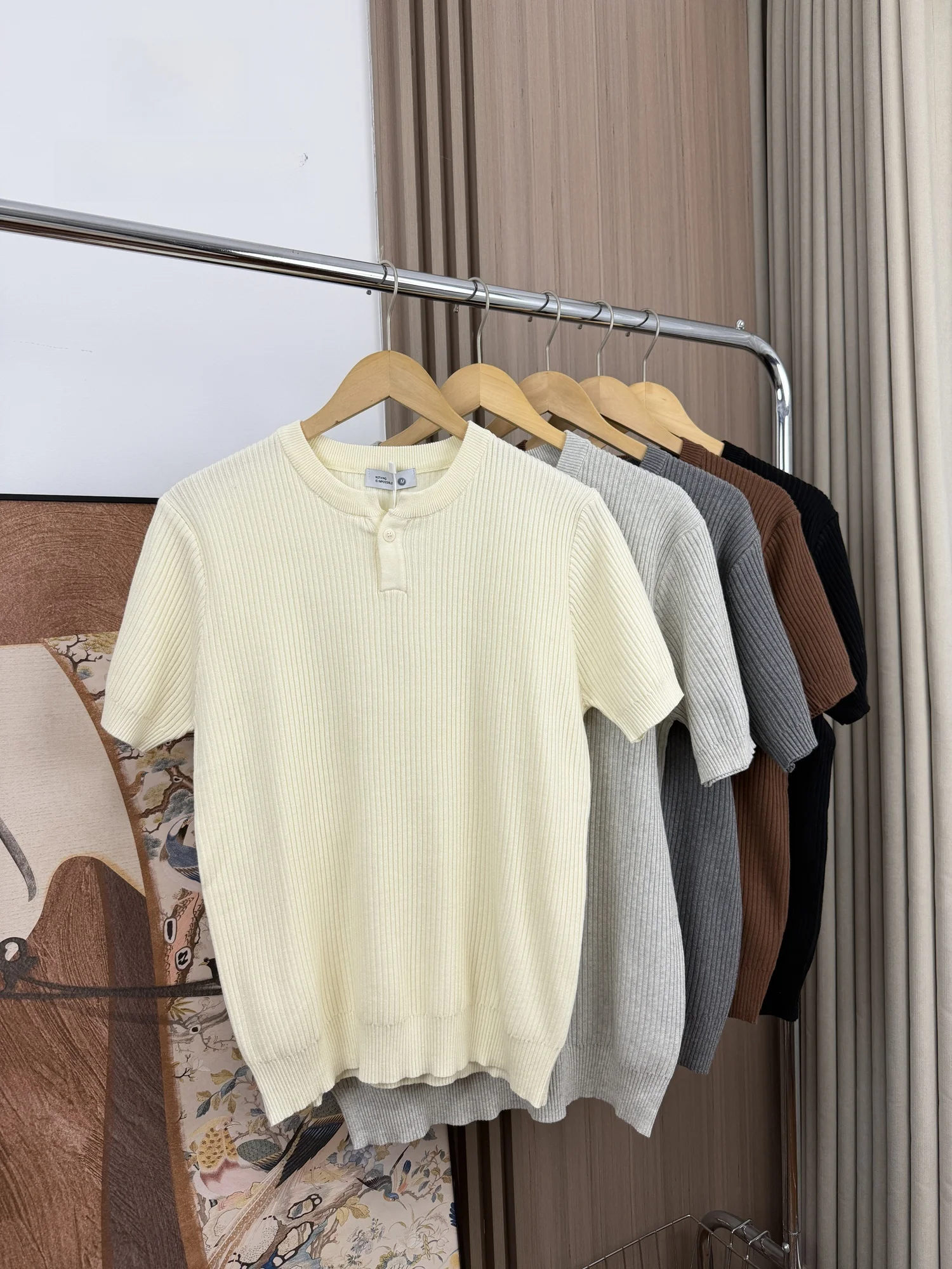Comfortable Casual Men's Knitwear Short Sleeve T-Shirt Henry Collar Summer Versatile Fashionable Skin-friendly Breathable
Comfortable Casual Men's Knitwear Short Sleeve T-Shirt Henry Collar Summer Versatile Fashionable Skin-friendly Breathable