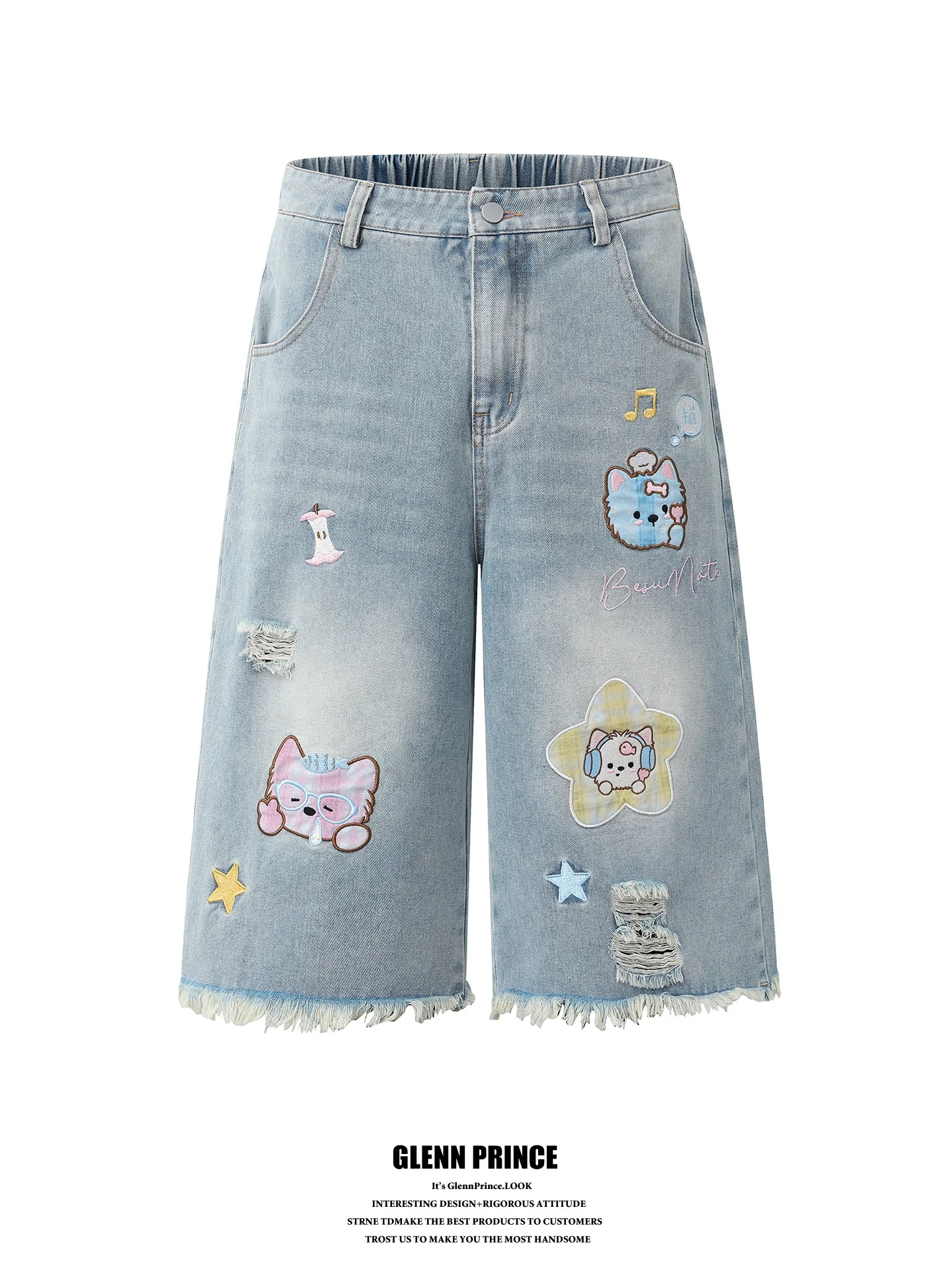 American Street Style Dog Embroidery Washed Frayed Jeans Men Summer Loose Wide Leg Slimming Mid-Calf Casual Cotton Denim
American Street Style Dog Embroidery Washed Frayed Jeans Men Summer Loose Wide Leg Slimming Mid-Calf Casual Cotton Denim