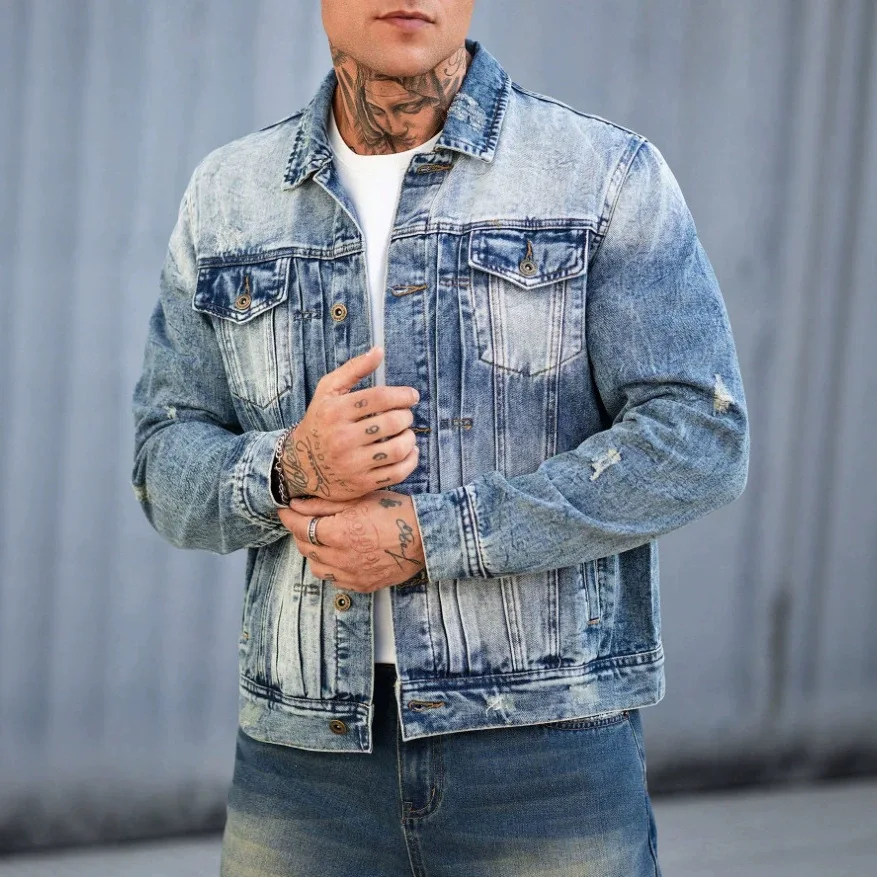2026 Spring and Autumn Men's Denim Jacket High Street Heavy Industry Fold Gradual Change Men's Jacket
2026 Spring and Autumn Men's Denim Jacket High Street Heavy Industry Fold Gradual Change Men's Jacket