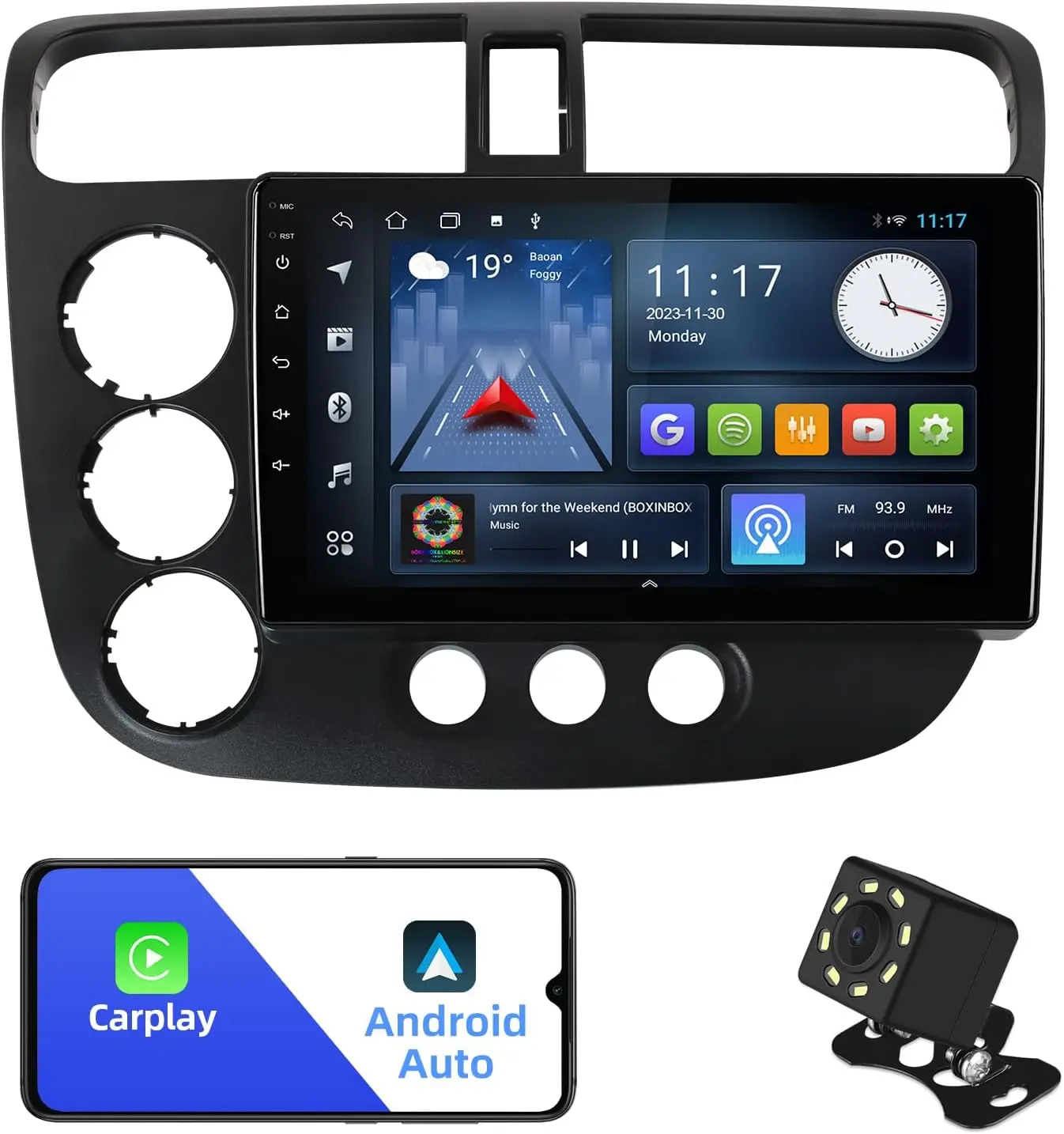 Android 13 Car Stereo for Honda Civic 2000-2005 with 9" Touchscreen Radio Built-in Wireless Carplay/Android Auto/Backup Camera
Android 13 Car Stereo for Honda Civic 2000-2005 with 9" Touchscreen Radio Built-in Wireless Carplay/Android Auto/Backup Camera