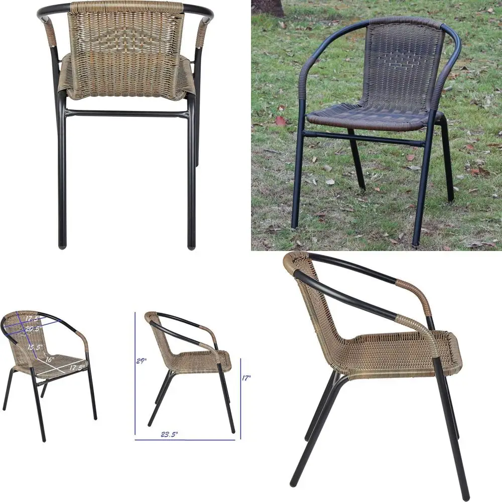 Коричневые плетеные кресла с изогнутой спинкой для использования в помещении и на улице
Коричневые плетеные кресла с изогнутой спинкой для использования в помещении и на улице