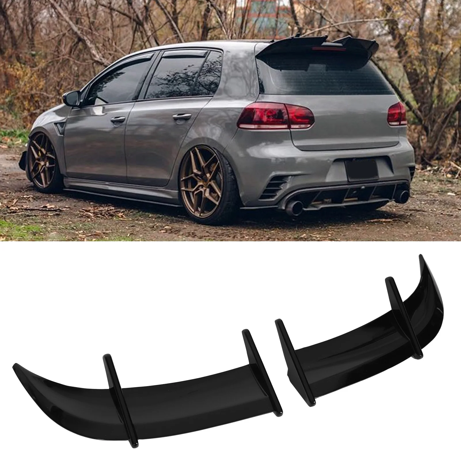 2PCS Car Rear Trunk Spoiler AK Style Wind Pressure Reduction Tail Spoiler Lid Wing Fit For MK6 Models Glossy Black
2PCS Car Rear Trunk Spoiler AK Style Wind Pressure Reduction Tail Spoiler Lid Wing Fit For MK6 Models Glossy Black