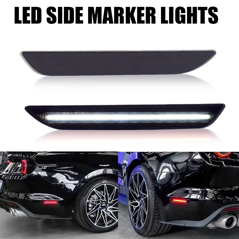For Ford Mustang 2015-2022 Clear & Smoked Lens LED Side Marker Lamp Red Rear Side Fender Lights
For Ford Mustang 2015-2022 Clear & Smoked Lens LED Side Marker Lamp Red Rear Side Fender Lights