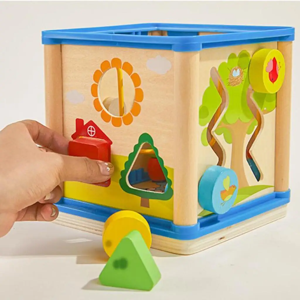 Wooden Activity Cube Montessori Toys Multicolored Educational Wood Puzzle Toy Organizer for Toddlers Learning
Wooden Activity Cube Montessori Toys Multicolored Educational Wood Puzzle Toy Organizer for Toddlers Learning