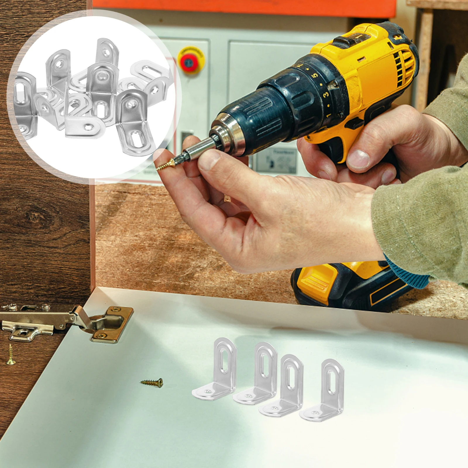 10Pcs Sturdy Iron L Brackets for Shelves Outstanding Workmanship Reasonable Design for Cabinet and Shelf Projects
10Pcs Sturdy Iron L Brackets for Shelves Outstanding Workmanship Reasonable Design for Cabinet and Shelf Projects