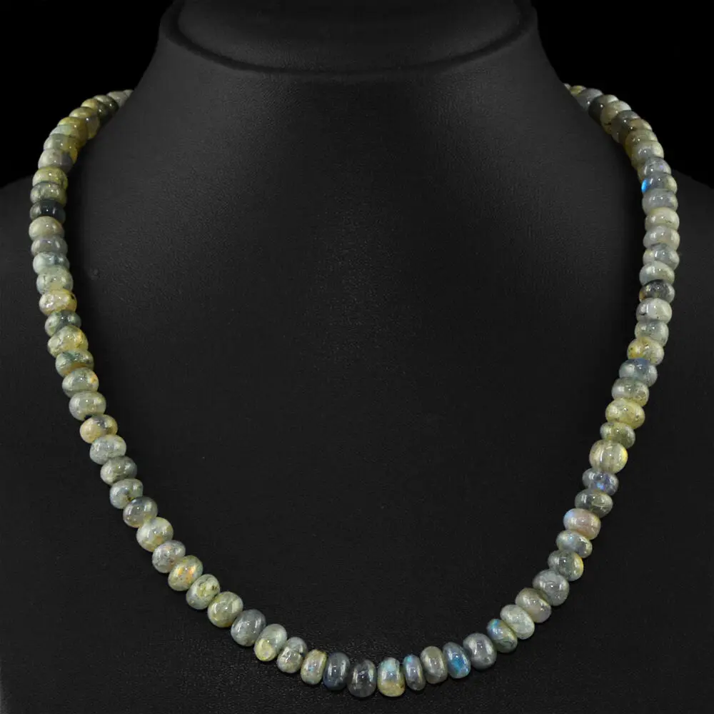 GENUINE 245.50 CTS NATURAL BLUE FLASH LABRADORITE ROUND BEADS NECKLACE
GENUINE 245.50 CTS NATURAL BLUE FLASH LABRADORITE ROUND BEADS NECKLACE
