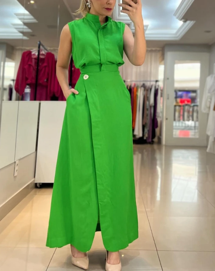 Sexy Two Piece Set Women Outfit 2025 New Solid Color Bandeau Crop Vest Top & Slit High Waist Skinny Hip Hugging Midi Skirt Set
Sexy Two Piece Set Women Outfit 2025 New Solid Color Bandeau Crop Vest Top & Slit High Waist Skinny Hip Hugging Midi Skirt Set