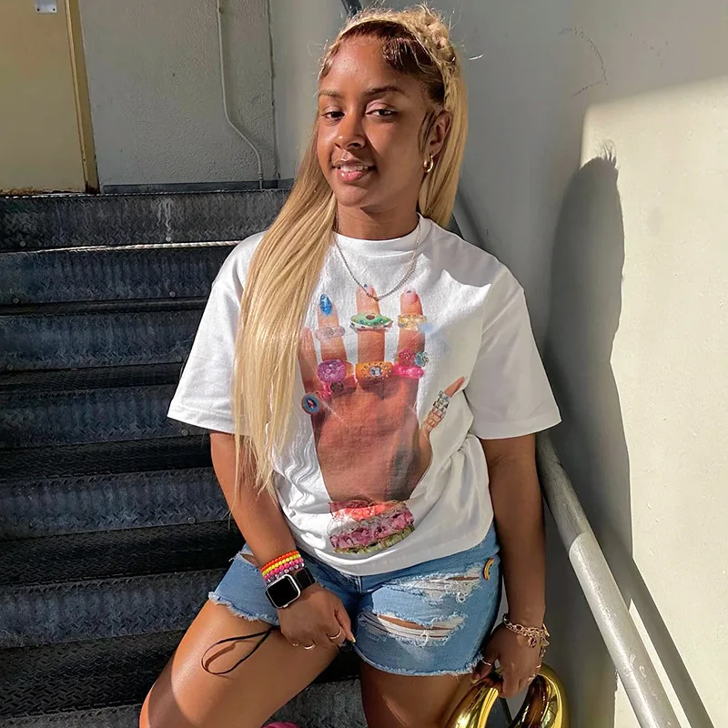 2024 Summer Fashion Print Hipster Street T Shirt Women O Neck Short Sleeve Loose Casual Versatile Concise Ins Trendy Brand Tees
2024 Summer Fashion Print Hipster Street T Shirt Women O Neck Short Sleeve Loose Casual Versatile Concise Ins Trendy Brand Tees