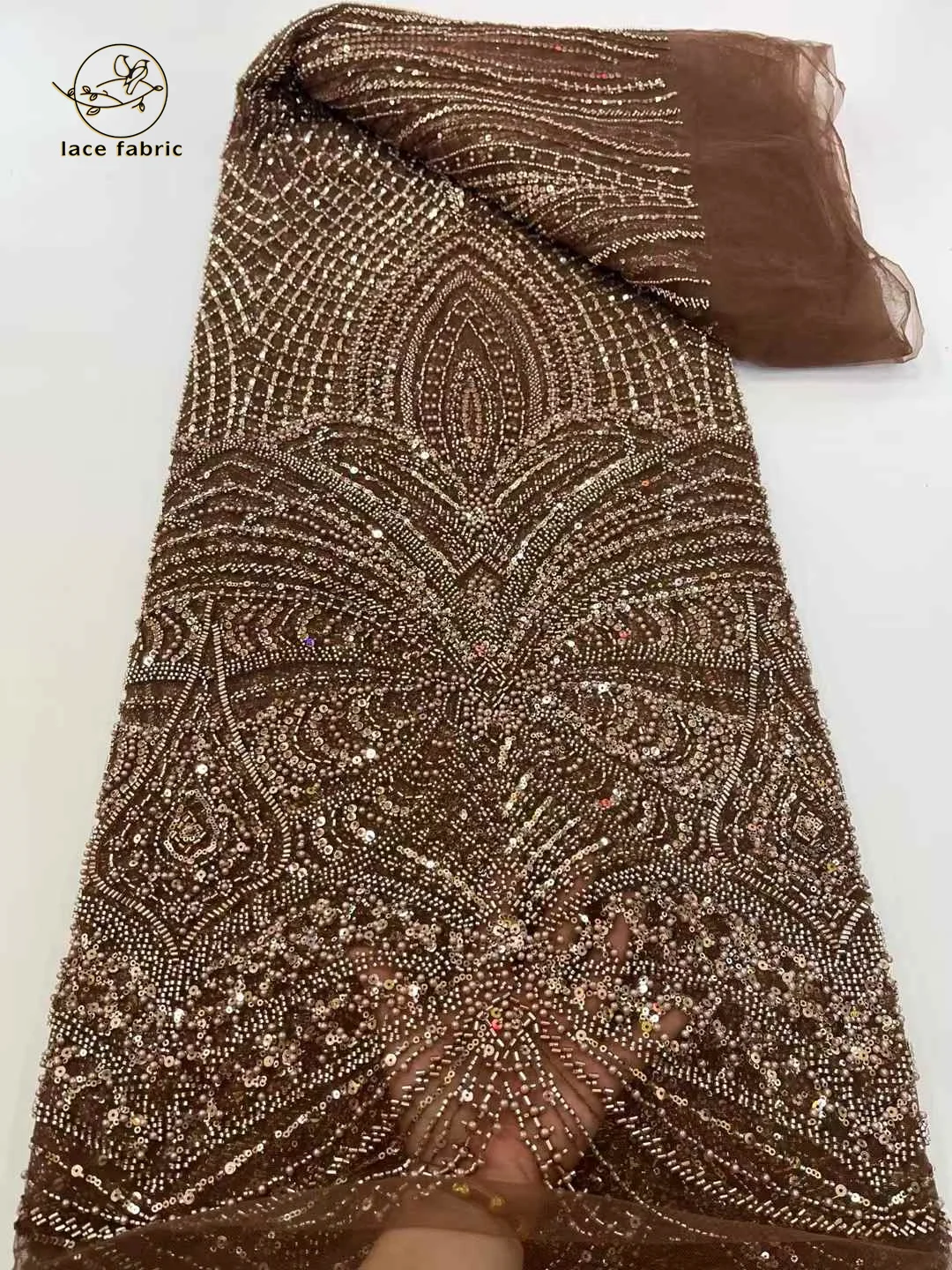 Latest African Sequins Lace Fabric 2025 High Quality Lace Embroidery Beaded Mesh Fabric 5 Yards For Women Wedding Party Dress
Latest African Sequins Lace Fabric 2025 High Quality Lace Embroidery Beaded Mesh Fabric 5 Yards For Women Wedding Party Dress
