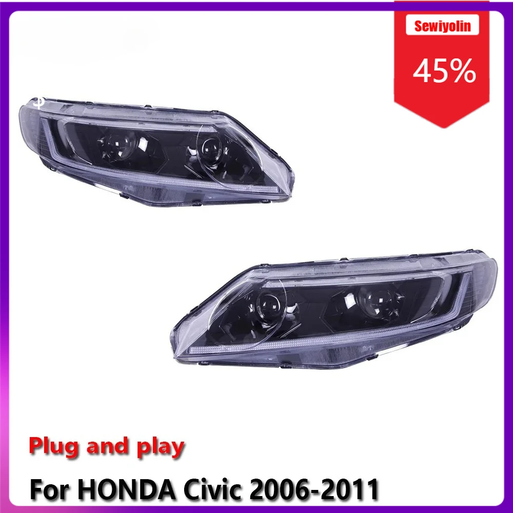 Sewiyolin Car LED Lamp Headlight Assemblies For HONDA Civic 2006-2011 Fog DRL Brake Turn Signal Lamp 
Sewiyolin Car LED Lamp Headlight Assemblies For HONDA Civic 2006-2011 Fog DRL Brake Turn Signal Lamp
