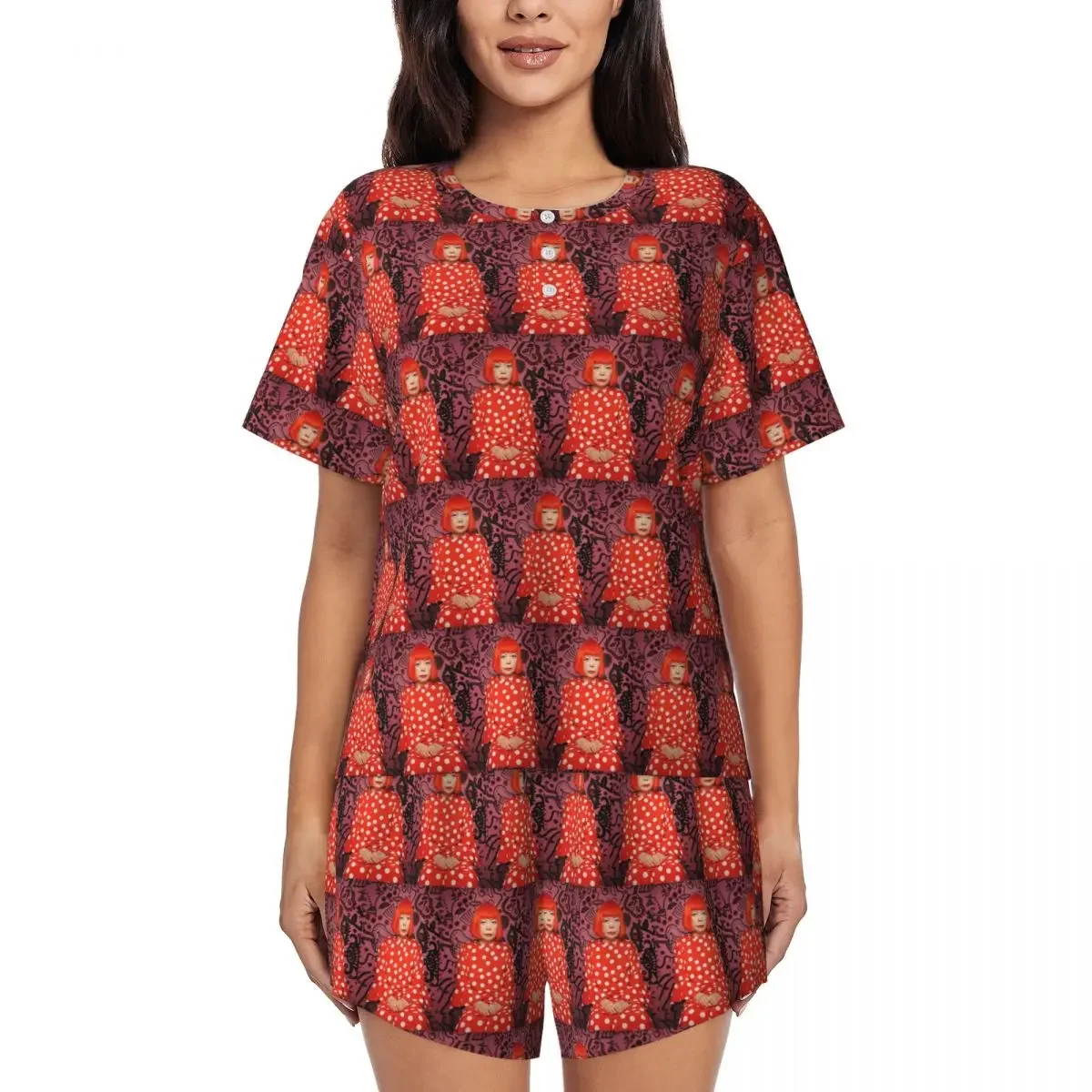 Yayoi Kusama Abstract Painting Round Neck Short Sleeve Nightgowns for Sleeping Sleepshirts Women Loose Pajama Set Short Pants
Yayoi Kusama Abstract Painting Round Neck Short Sleeve Nightgowns for Sleeping Sleepshirts Women Loose Pajama Set Short Pants