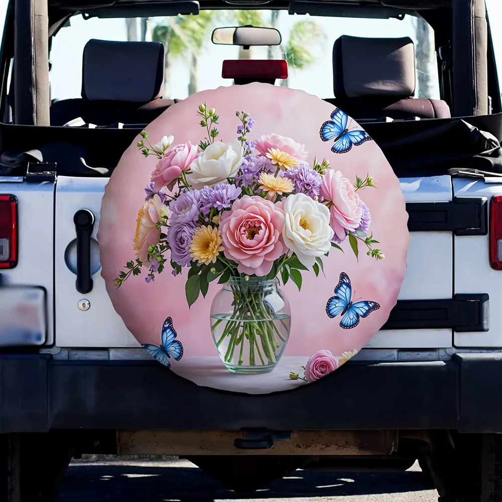 Floral Bouquet Butterfly Tire Cover Durable Polyester Spare Wheel Protector for SUV
Floral Bouquet Butterfly Tire Cover Durable Polyester Spare Wheel Protector for SUV