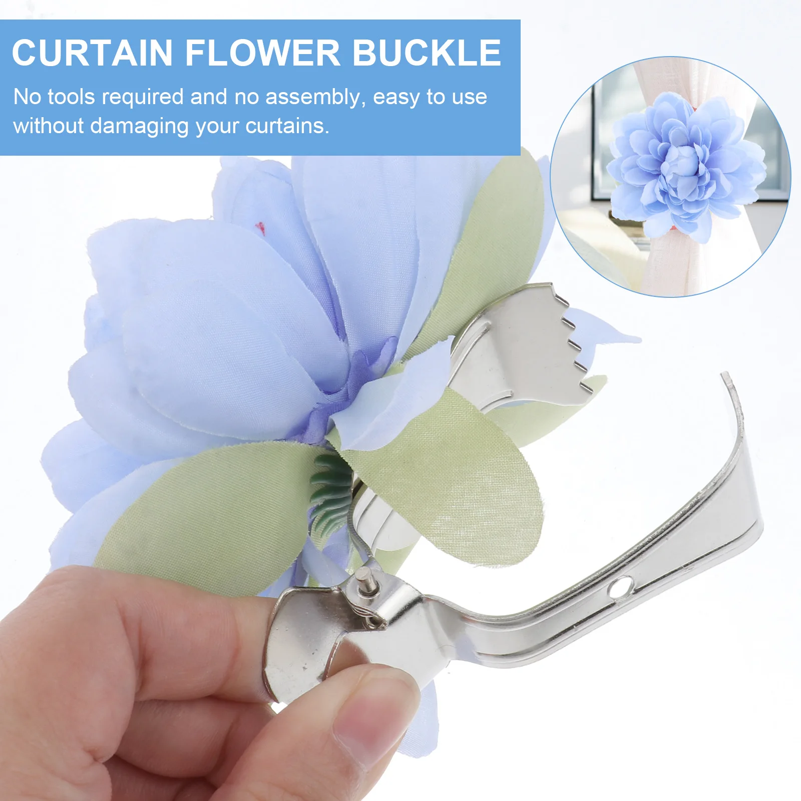 2pcs Curtain Tiebacks Blue Adjustable Plastic Flower Decorative Drapery Clips Home Window Accessories Curtains Buckle 
2pcs Curtain Tiebacks Blue Adjustable Plastic Flower Decorative Drapery Clips Home Window Accessories Curtains Buckle