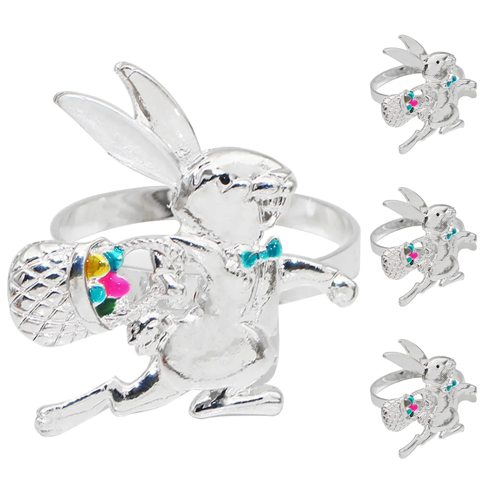4 Pcs Easter Napkin Ring Bunny Table Decor Napkins Rings Alloy Decorations Holder
4 Pcs Easter Napkin Ring Bunny Table Decor Napkins Rings Alloy Decorations Holder