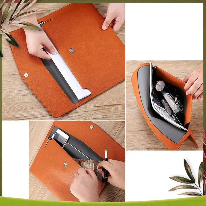 New-2X PU Leather A4 File Folder Document Holder Waterproof Portfolio Envelope Folder Case With Snap Closure(Brown)
New-2X PU Leather A4 File Folder Document Holder Waterproof Portfolio Envelope Folder Case With Snap Closure(Brown)