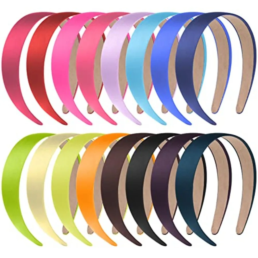 16 Pcs Satin Headbands Bulk 1 Inch Anti-slip Ribbon Hair Bands Plain Hard Headbands for Women Girls DIY Craft Hair Accessories
16 Pcs Satin Headbands Bulk 1 Inch Anti-slip Ribbon Hair Bands Plain Hard Headbands for Women Girls DIY Craft Hair Accessories