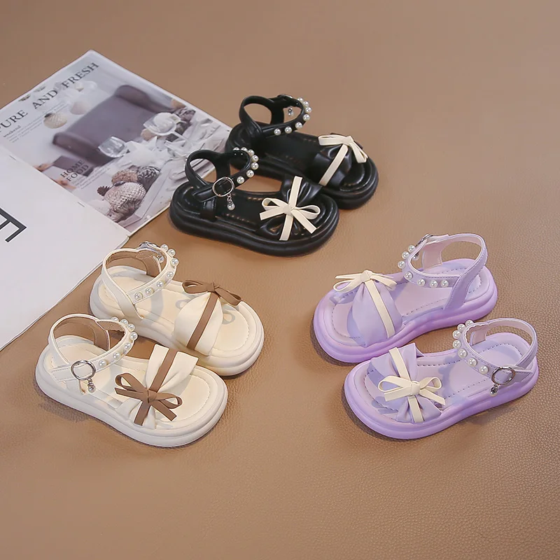 Princess Girls Leather Sandals with Beaded Strap 2026 New Summer Toddler Bowknot Beach Shoes Soft Sole Classic Elegant Party
Princess Girls Leather Sandals with Beaded Strap 2026 New Summer Toddler Bowknot Beach Shoes Soft Sole Classic Elegant Party