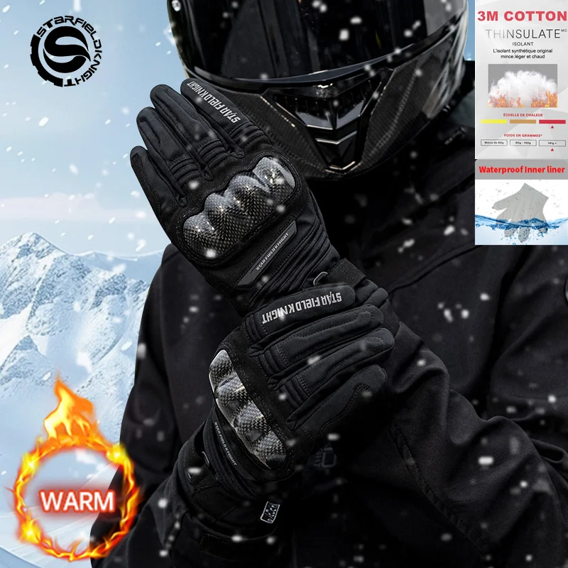 SFK Full Finger Motorcycle Riding Gloves Waterproof Winter Warm Carbon Fiber Protection Goatskin Leather Non-slip Wear-Resistant
SFK Full Finger Motorcycle Riding Gloves Waterproof Winter Warm Carbon Fiber Protection Goatskin Leather Non-slip Wear-Resistant