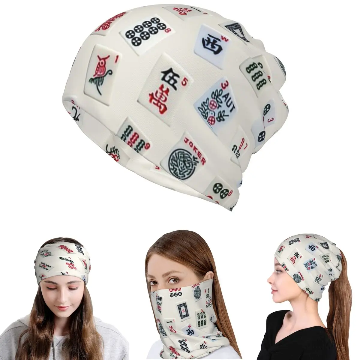 Mahjong Game Tiles Design Bandana Neck Cover Face Scarf Warm Cycling Scarf Beanies Hat for Men Women Adult Washable
Mahjong Game Tiles Design Bandana Neck Cover Face Scarf Warm Cycling Scarf Beanies Hat for Men Women Adult Washable