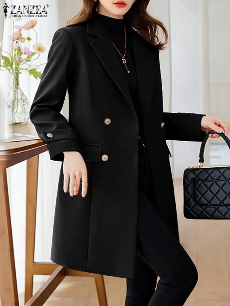 ZANZEA 2023 Autumn Jacket Casual Loose Lapel Collar Blazer Women Elegant Solid Long Coat Fashion Long Sleeve Buttons Outwears
ZANZEA 2023 Autumn Jacket Casual Loose Lapel Collar Blazer Women Elegant Solid Long Coat Fashion Long Sleeve Buttons Outwears