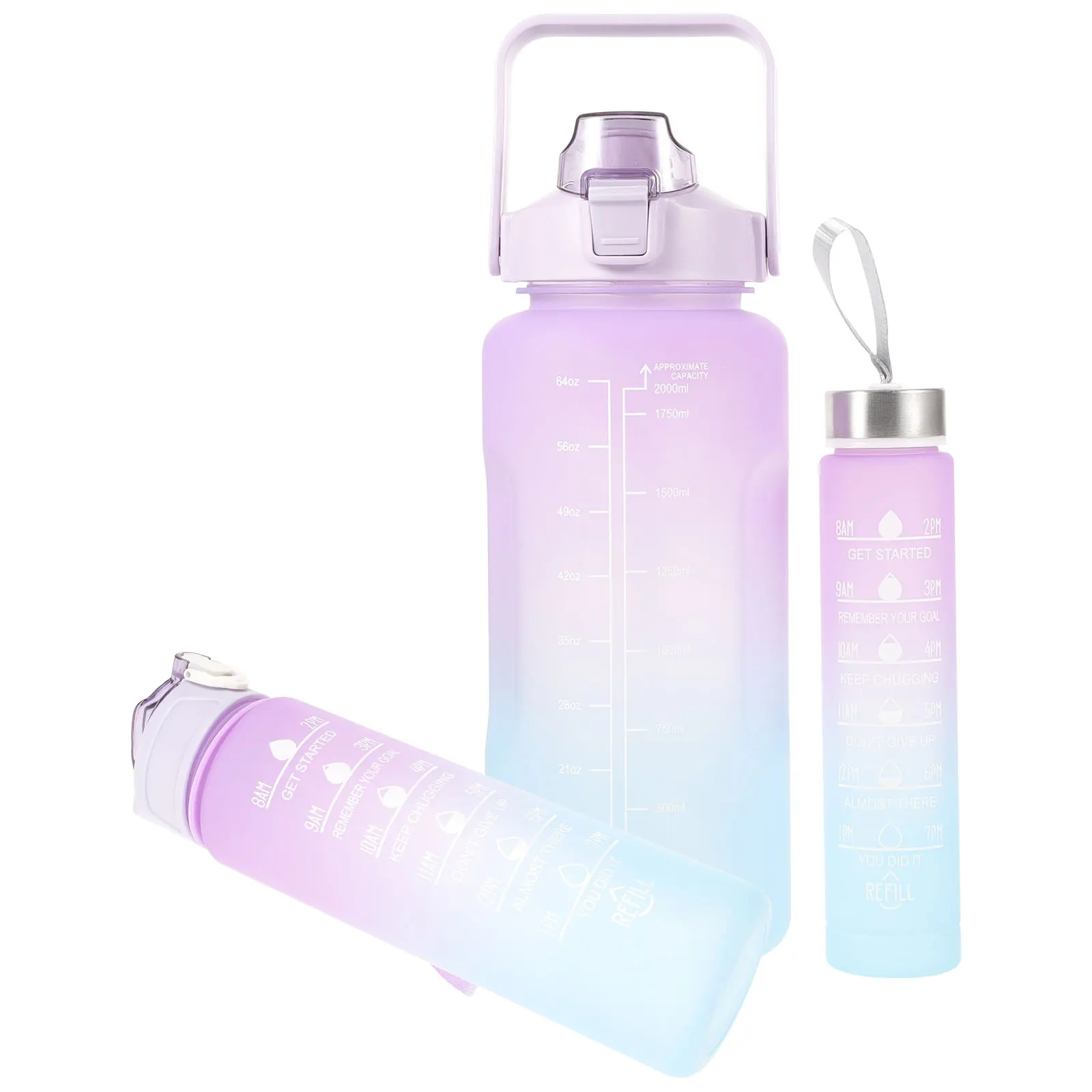 3pcs Sports Water Bottle Set Ergonomic Design Gym Workout High Capacity for Men Women with Lightweight Durable
3pcs Sports Water Bottle Set Ergonomic Design Gym Workout High Capacity for Men Women with Lightweight Durable