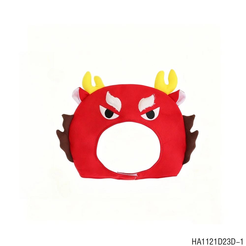 PESENAR This is a red dragon head wacky headgear with horns whiskers and dragon fins for parties
PESENAR This is a red dragon head wacky headgear with horns whiskers and dragon fins for parties