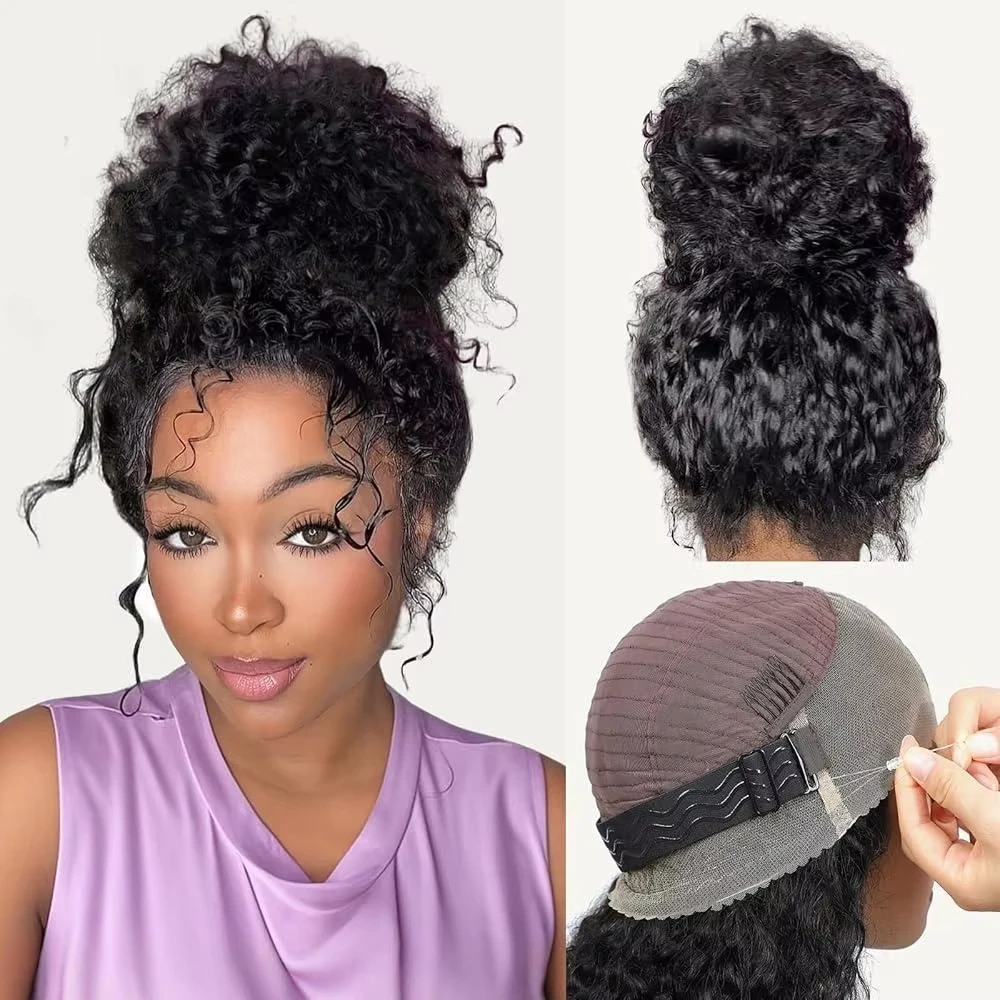 250% Density HD Invisi Strap 360 Full Lace Frontal Kinky Curly Wig 30 inch Natural Black Human Hair Drawstring Snug Water Wig
250% Density HD Invisi Strap 360 Full Lace Frontal Kinky Curly Wig 30 inch Natural Black Human Hair Drawstring Snug Water Wig