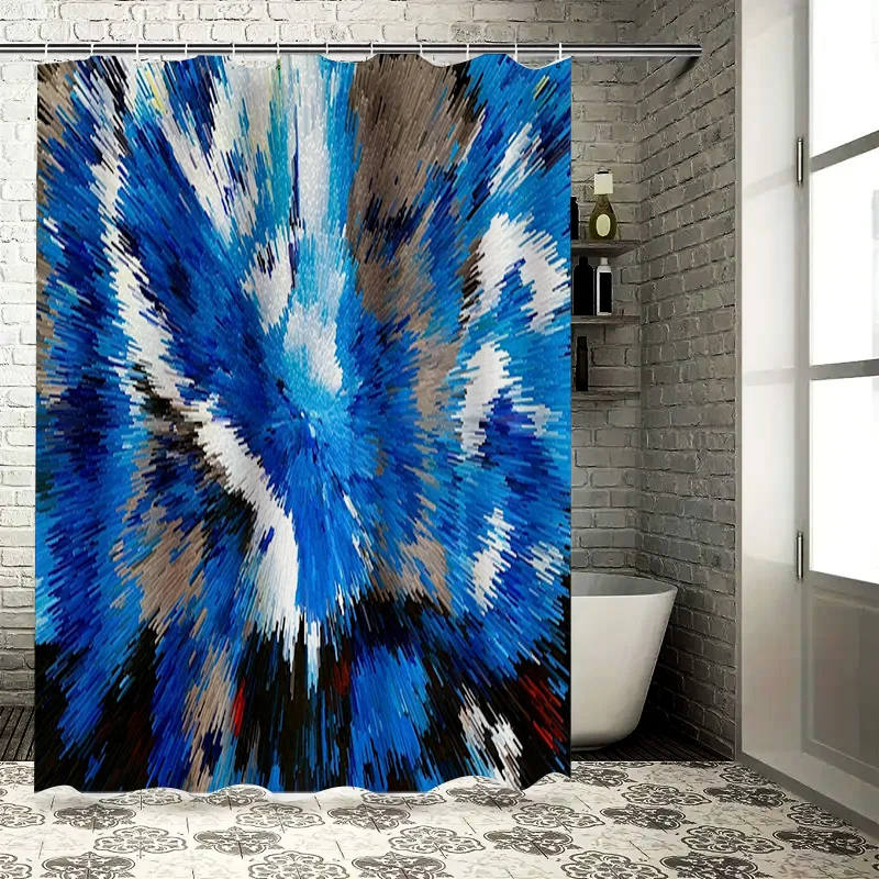 Blue White Red Black Colorful Shower Curtain for Bathroom Decor with Modern Art Print Waterproof, Mold-Resistant, Quick-Drying (
Blue White Red Black Colorful Shower Curtain for Bathroom Decor with Modern Art Print Waterproof, Mold-Resistant, Quick-Drying (