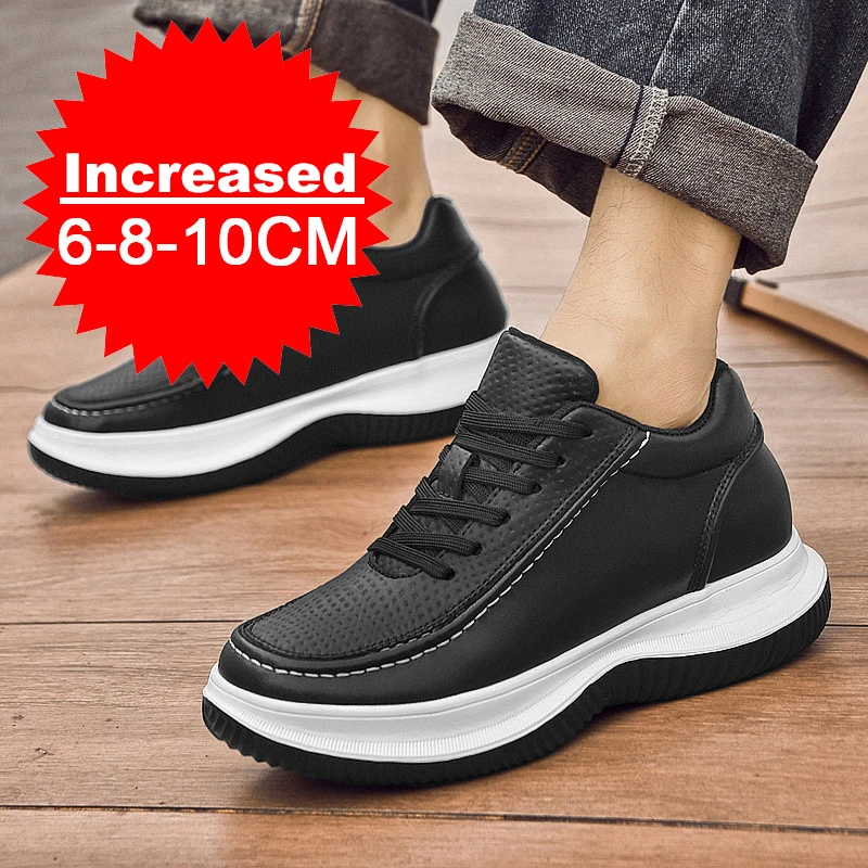 New Men's Invisible Height Increasing Elevator Shoes 6cm 8cm 10cm Black Light-Weight Lace-up Leather Breathable Sporty Sneakers
New Men's Invisible Height Increasing Elevator Shoes 6cm 8cm 10cm Black Light-Weight Lace-up Leather Breathable Sporty Sneakers