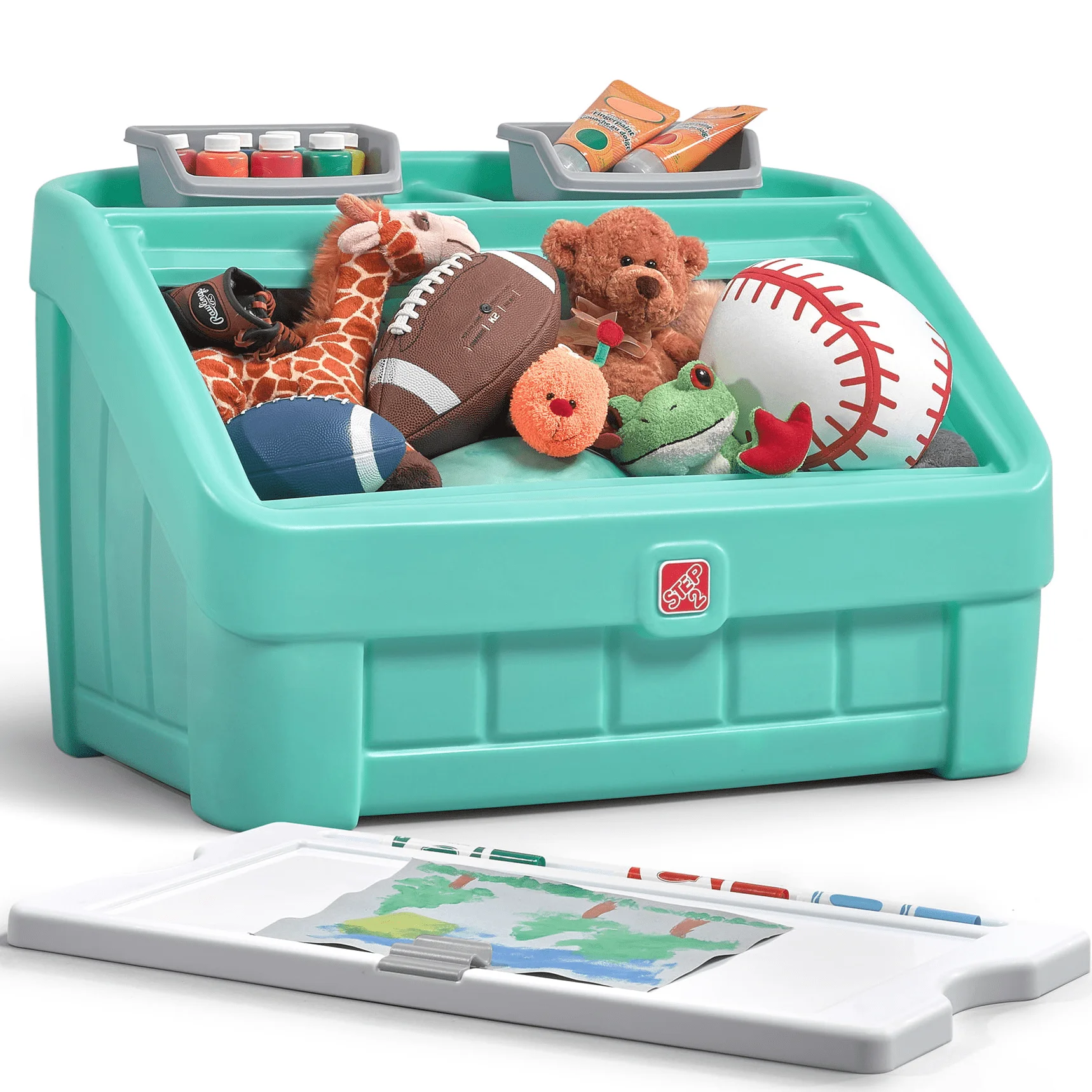 Mint Storage Box with Artistic Lid for Kids
Mint Storage Box with Artistic Lid for Kids