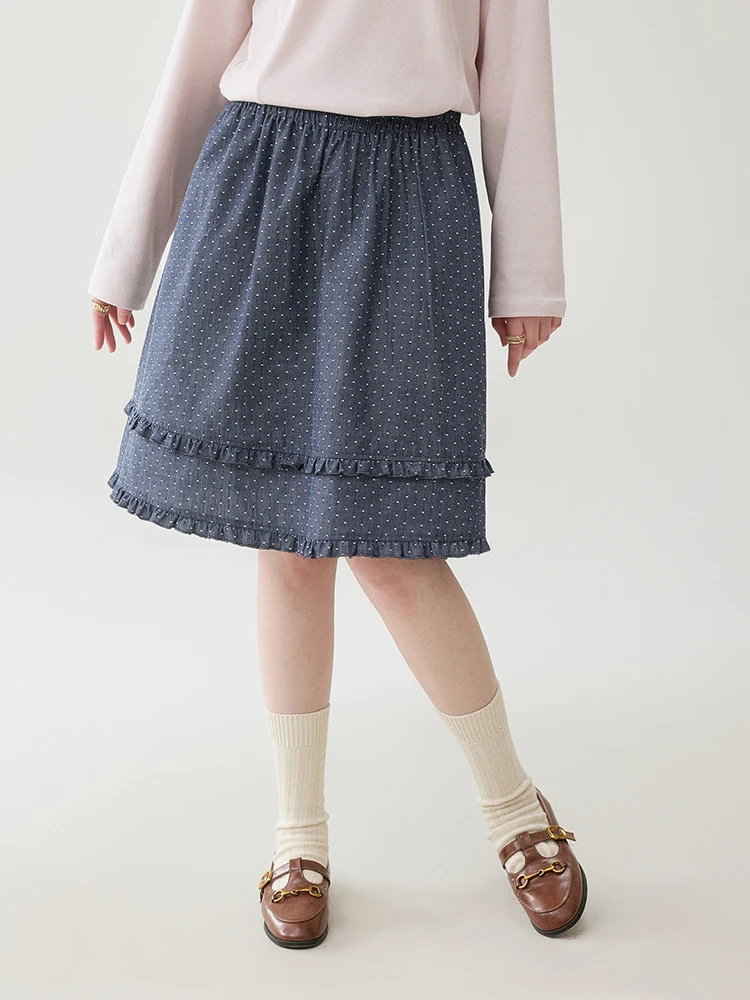 Original AMUU Pure Cotton Half-length Women's Skirt with Dot Pattern And Lace Commuter Korean Style High-waist A-line Skirt
Original AMUU Pure Cotton Half-length Women's Skirt with Dot Pattern And Lace Commuter Korean Style High-waist A-line Skirt