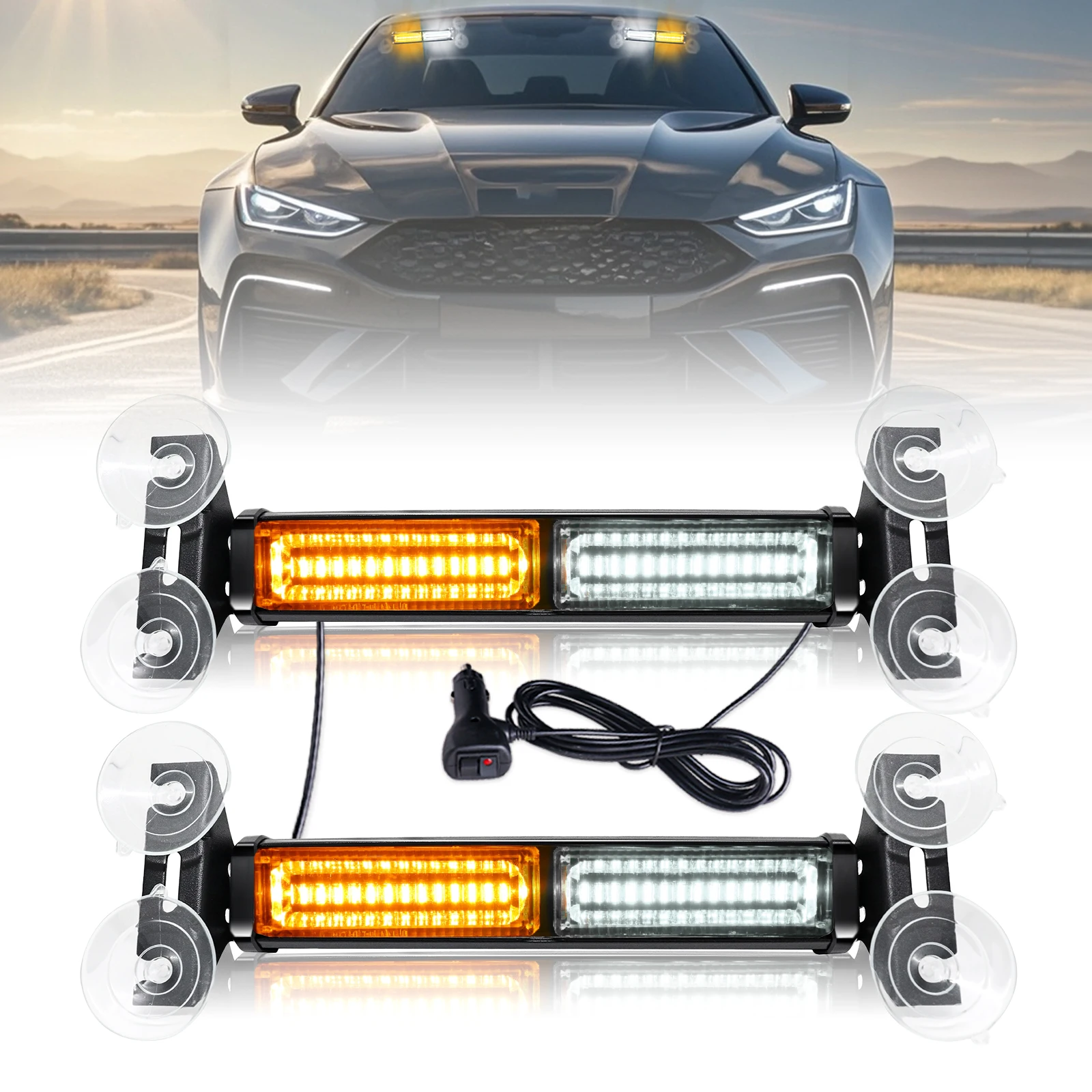 2 in 1 30 LED High Quality Car Emergency Strobe Light Safety Warning Flashing Beacon Police Fireman Windshield Vehicle Essential
2 in 1 30 LED High Quality Car Emergency Strobe Light Safety Warning Flashing Beacon Police Fireman Windshield Vehicle Essential