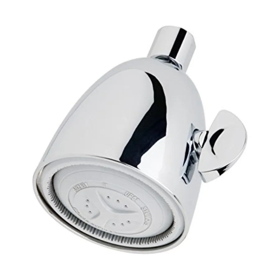 Bathroom showerhead, brass, polished chrome, 1.5 GPM flow rate with fixed 3-inch spray face and Super 1-Spray technology
Bathroom showerhead, brass, polished chrome, 1.5 GPM flow rate with fixed 3-inch spray face and Super 1-Spray technology