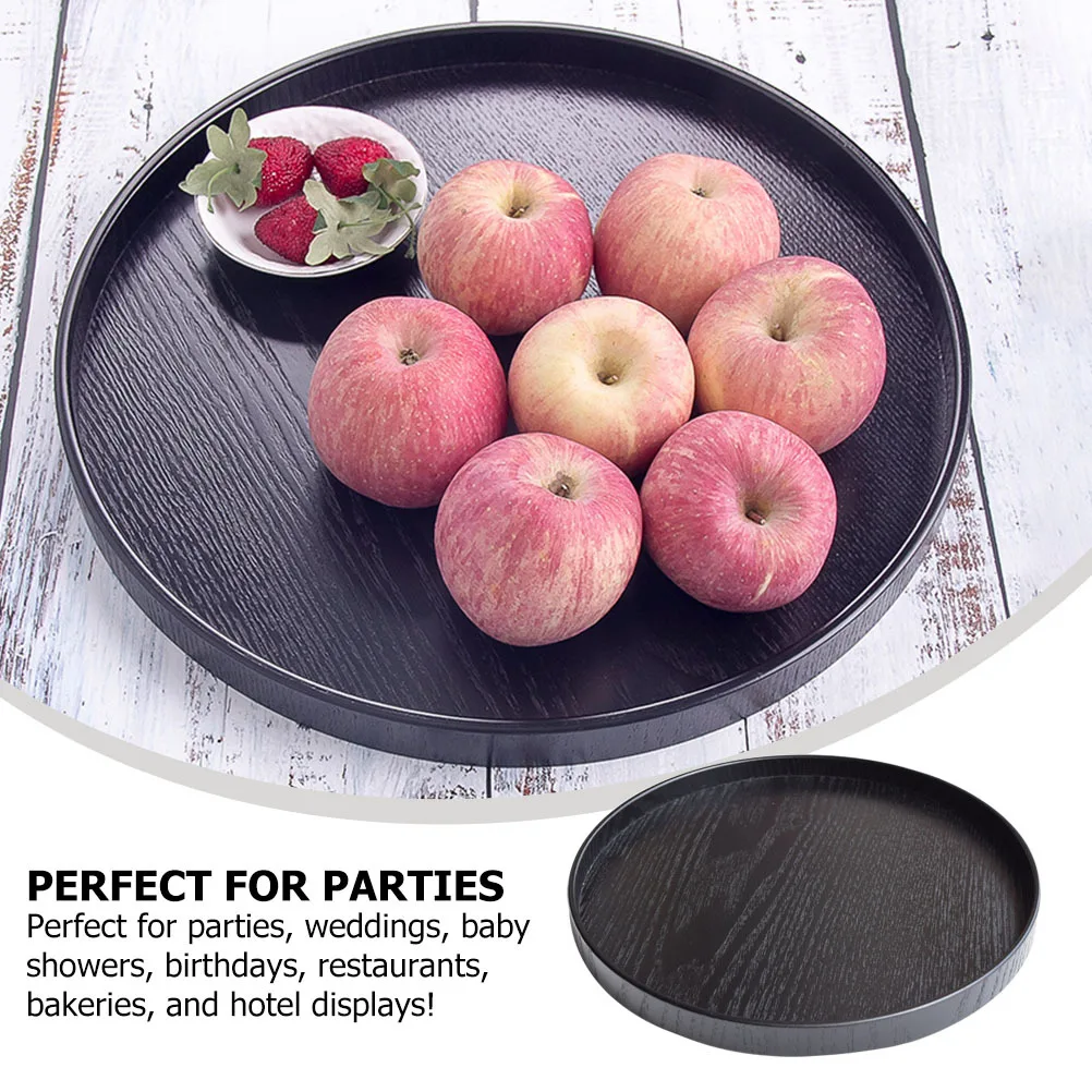 Wooden Fruit Storage Tray Round Dessert Bread Plate Home Tableware Service Snack Holder Natural Wood Tea Tray Black Eco Friendly
Wooden Fruit Storage Tray Round Dessert Bread Plate Home Tableware Service Snack Holder Natural Wood Tea Tray Black Eco Friendly
