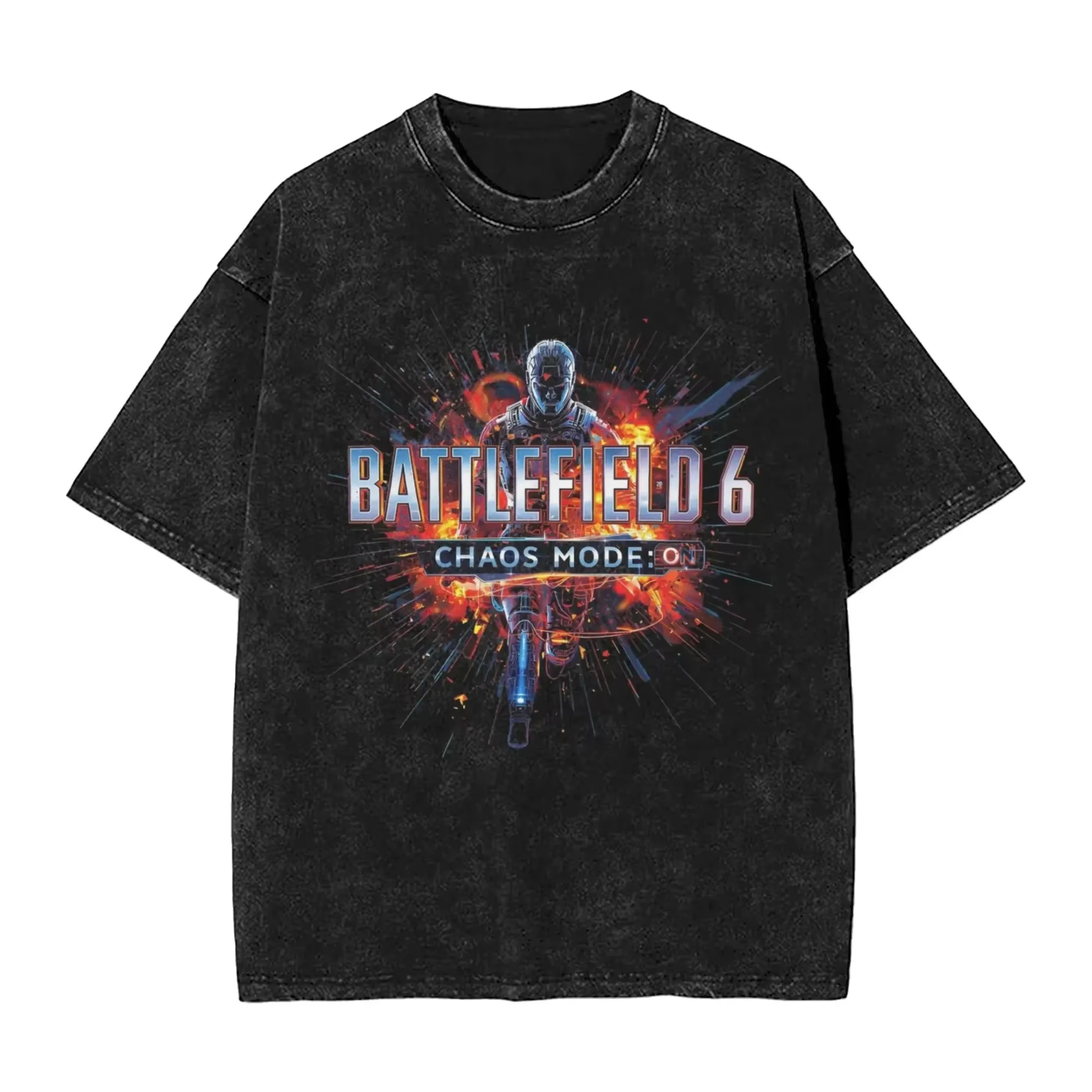 Новая футболка 2025 Battlefield 6 BF6 с забавным графическим принтом, эффект потертости, крутая уличная одежда, хип-хоп футболка для мужчин и женщин, 100% хлопок
Новая футболка 2025 Battlefield 6 BF6 с забавным графическим принтом, эффект потертости, крутая уличная одежда, хип-хоп футболка для мужчин и женщин, 100% хлопок