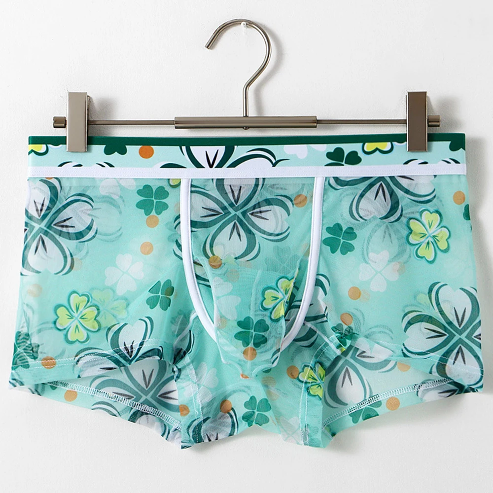 Summer Men Ice Silk Boxers Ultra-Thin Mesh Print Trunks Breathable Comfortable Short Underpants Transpaarent Soft Underwear
Summer Men Ice Silk Boxers Ultra-Thin Mesh Print Trunks Breathable Comfortable Short Underpants Transpaarent Soft Underwear