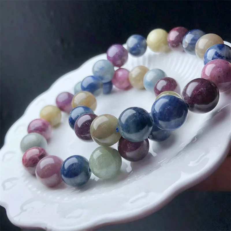 12MM Natural Blue Sapphire And Ruby Bracelet Women Energy Bead Reiki Healing Bangle Jewelry Gift 1PCS
12MM Natural Blue Sapphire And Ruby Bracelet Women Energy Bead Reiki Healing Bangle Jewelry Gift 1PCS
